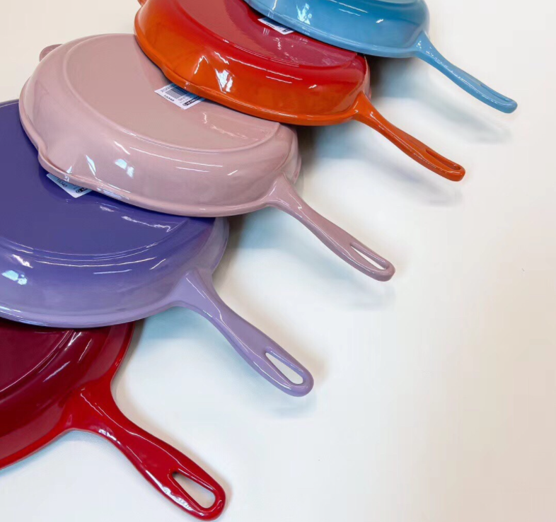 Enamel Cast Iron Round Frying Pan