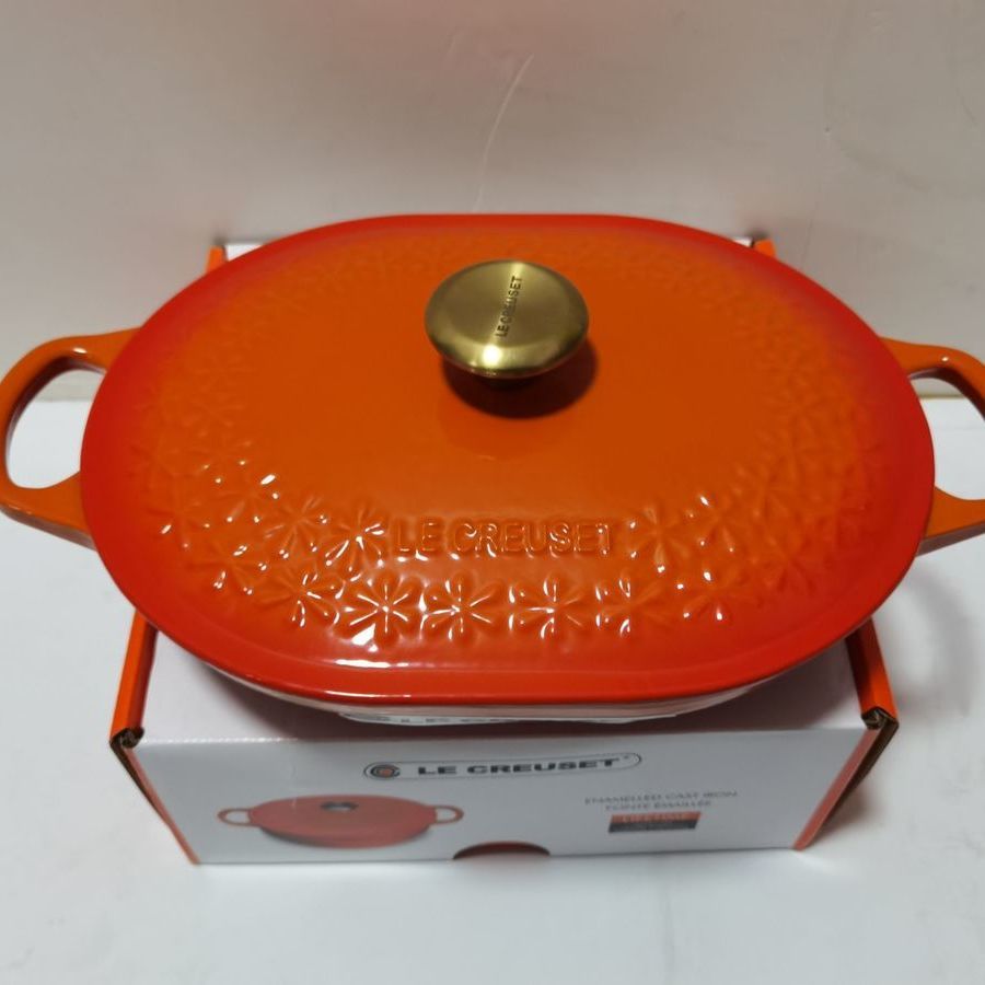 Oval Cast Iron Pot Enamel Pot Track Pot Gardenia