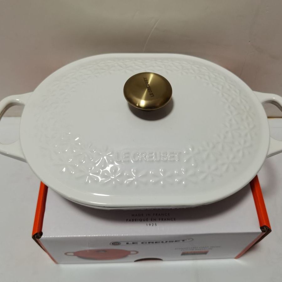 Oval Cast Iron Pot Enamel Pot Track Pot Gardenia