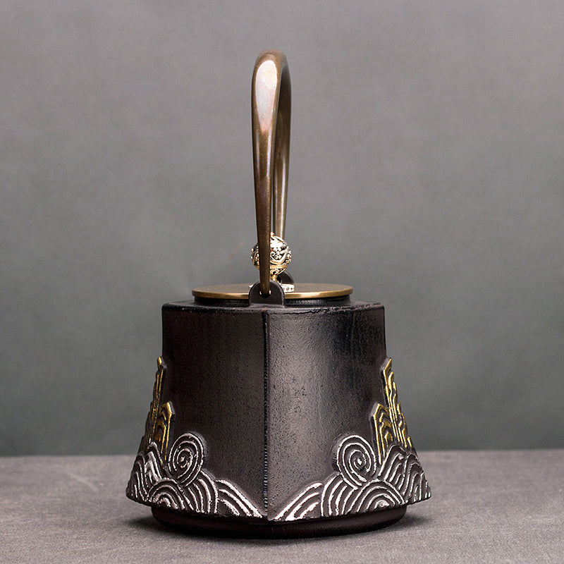 Uncoated cast iron pot handmade iron pot