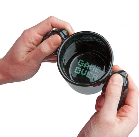 Fancy game handle cup GAME OVER cup coffee cup creative game ceramic cup