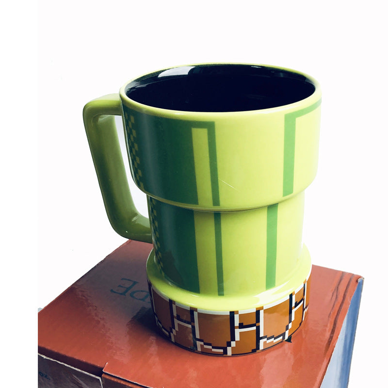 Pixel Cartoon Sewer Mark Coffee Cup
